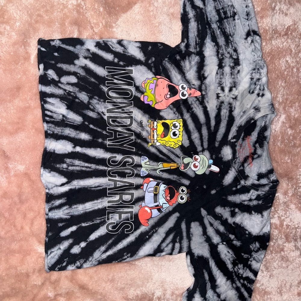 Black and White Tie-Dye Shirt